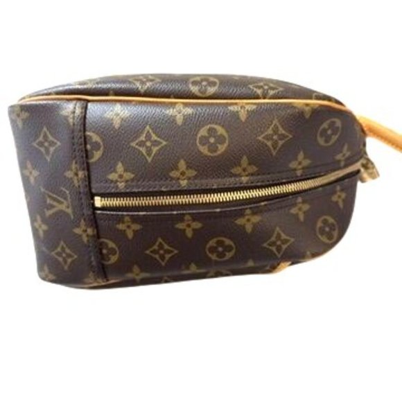 Louis Vuitton Monogram Deauville Brown Coated Canvas Handbag With Leather Trim & - Picture 9 of 15